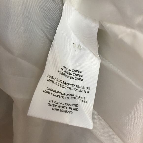 Thread & Supply Grey White Plaid Button Lined Jacket - Picture 7 of 15